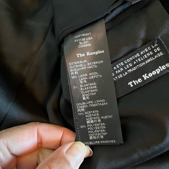 Like new Kooples Stylish velvet trimmed blazer, dress up or down! - Picture 3 of 6